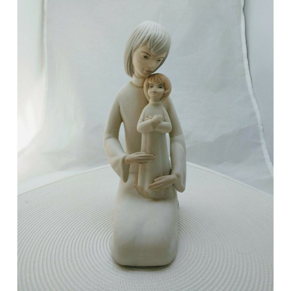 Vintage Figurine Mother and Child Made in Spain